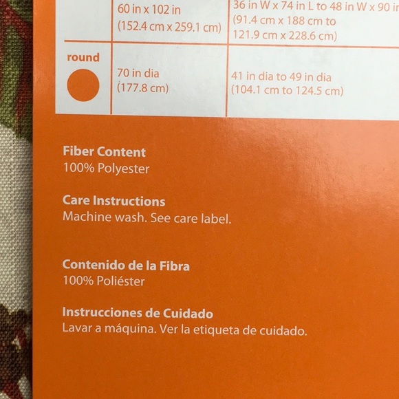 Leaves & Cranberries Fabric Rectangular Tablecloth - Picture 5 of 8